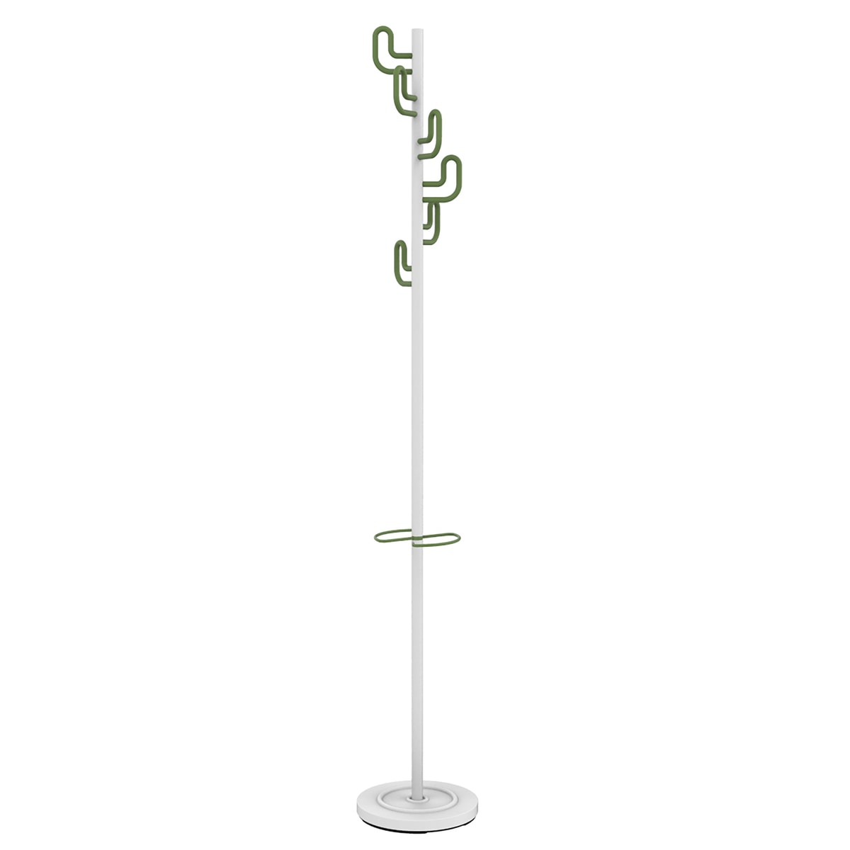 Portemanteau sur pied UNILUX CALIFORNIA blanc et vert, vue d'ensemble