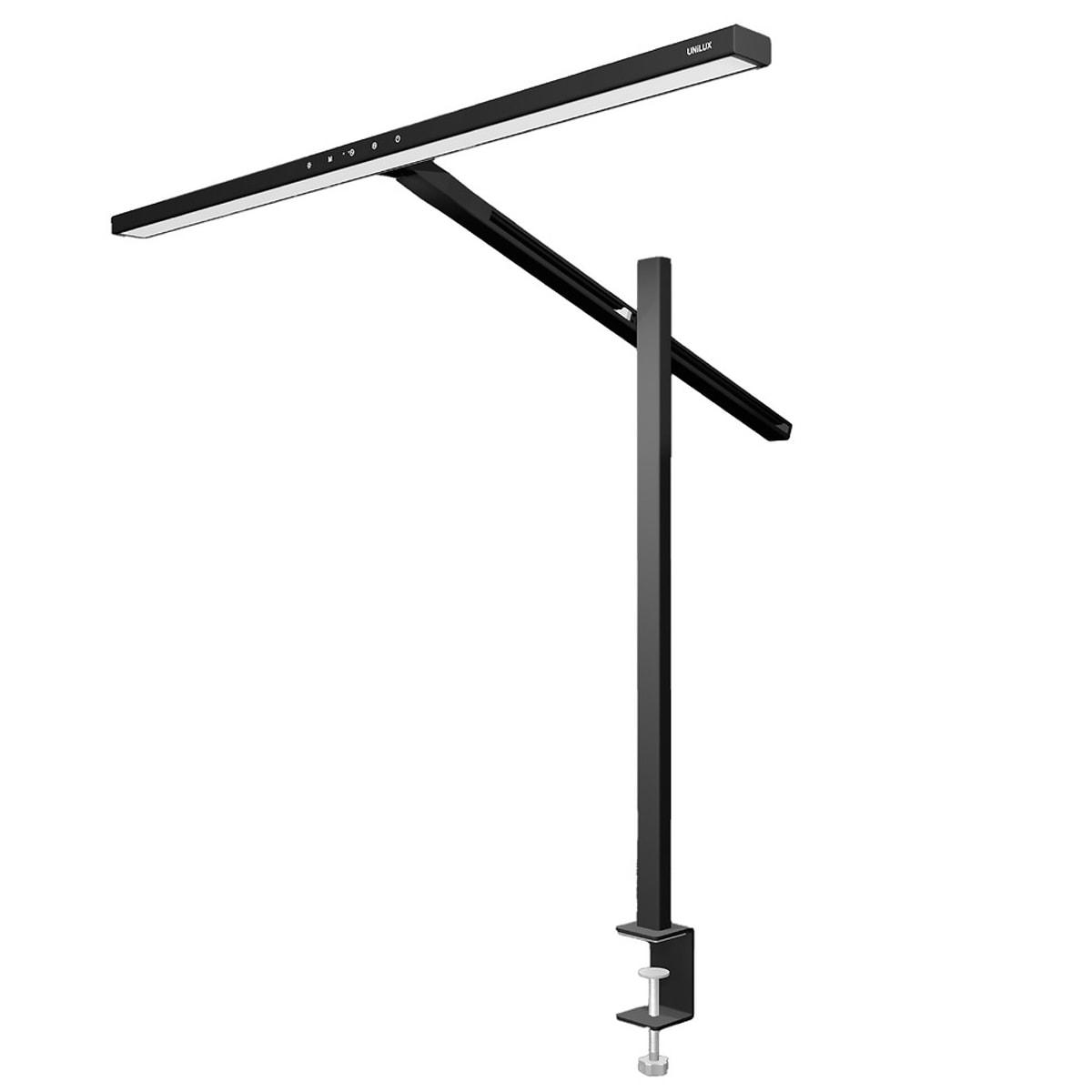 Lampe de bureau LED à pince UNILUX ELITE LUMINO noir, vue d'ensemble