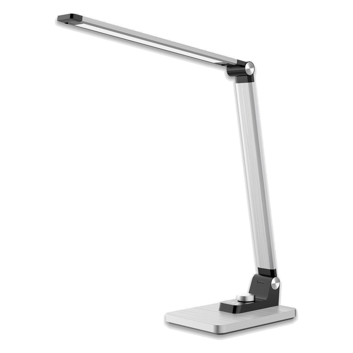 Lampe de bureau Hansa Breeze argent brossé, vue d'ensemble