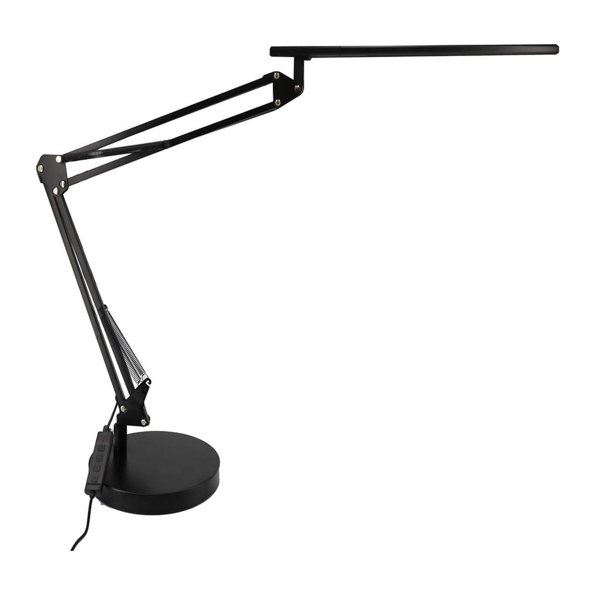 Lampe de bureau LED sur socle ou pince UNILUX SWINGOLED 2.0 noir, vue d'ensemble