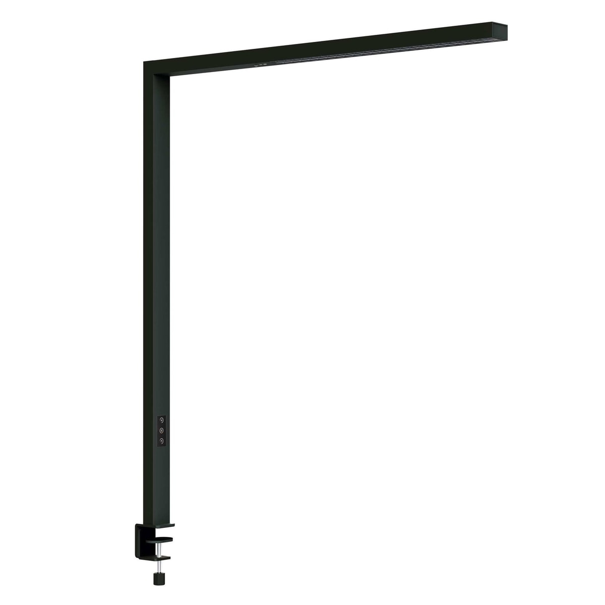 Lampadaire LED à pince MAULsirius noir, vue d'ensemble
