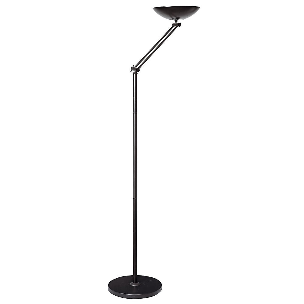 Lampadaire LED à éclairage indirect UNILUX FIRST LED articulé noir, vue d'ensemble