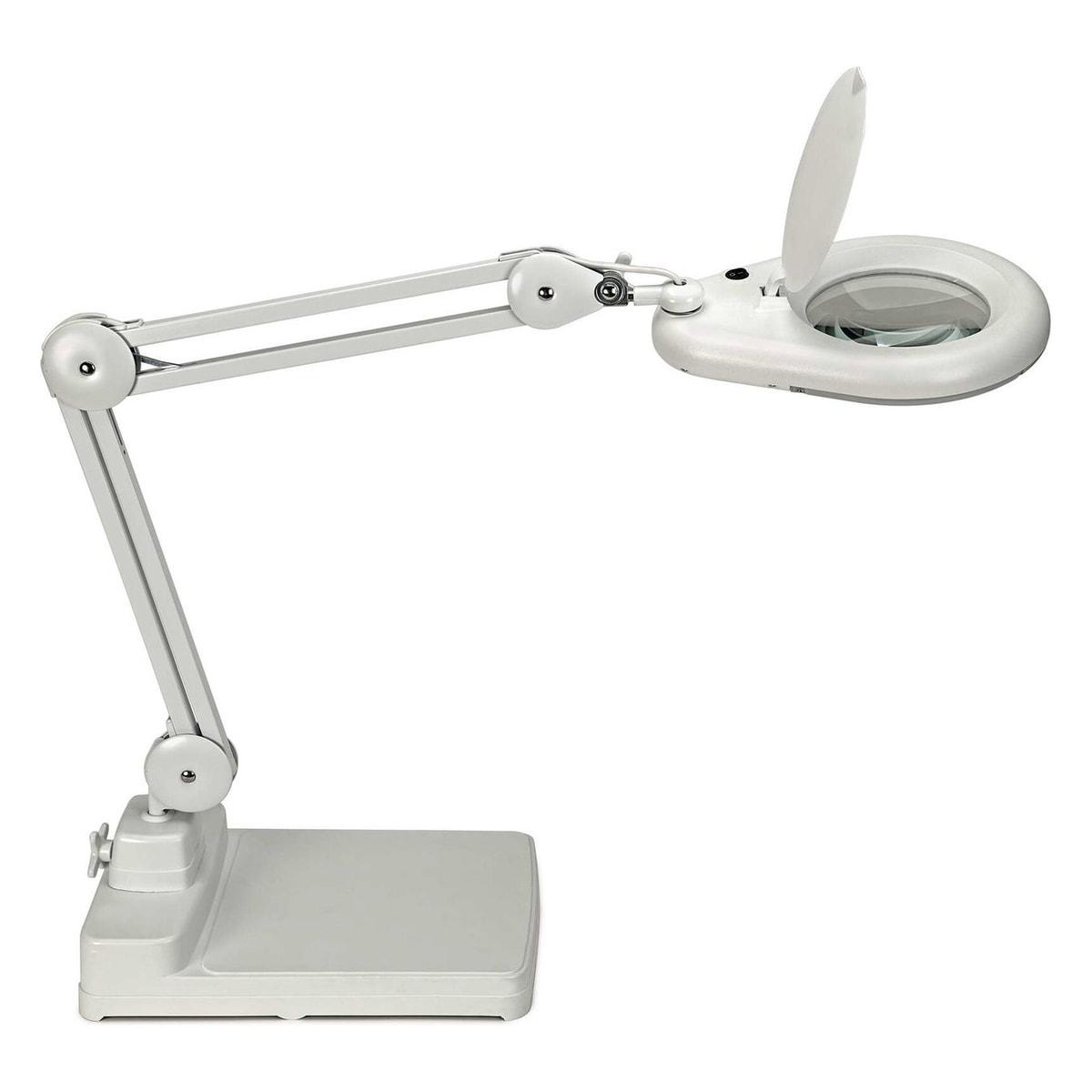 Lampe loupe LED sur pied MAULviso blanc, vue d'ensemble