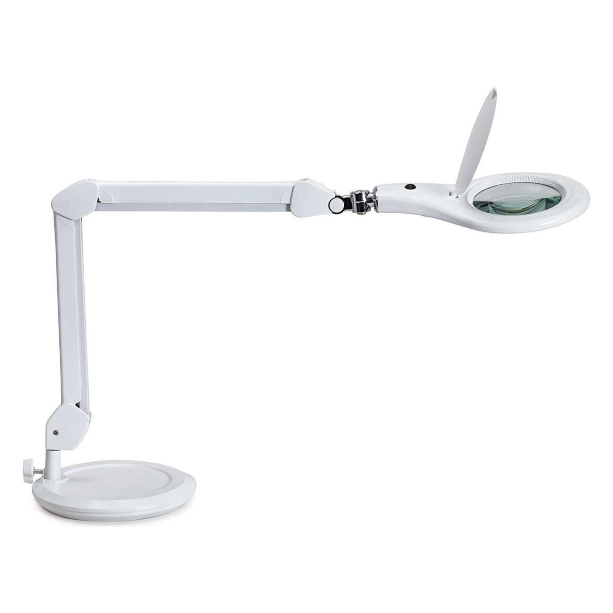 Lampe loupe LED sur pied MAULmakro blanc, vue d'ensemble