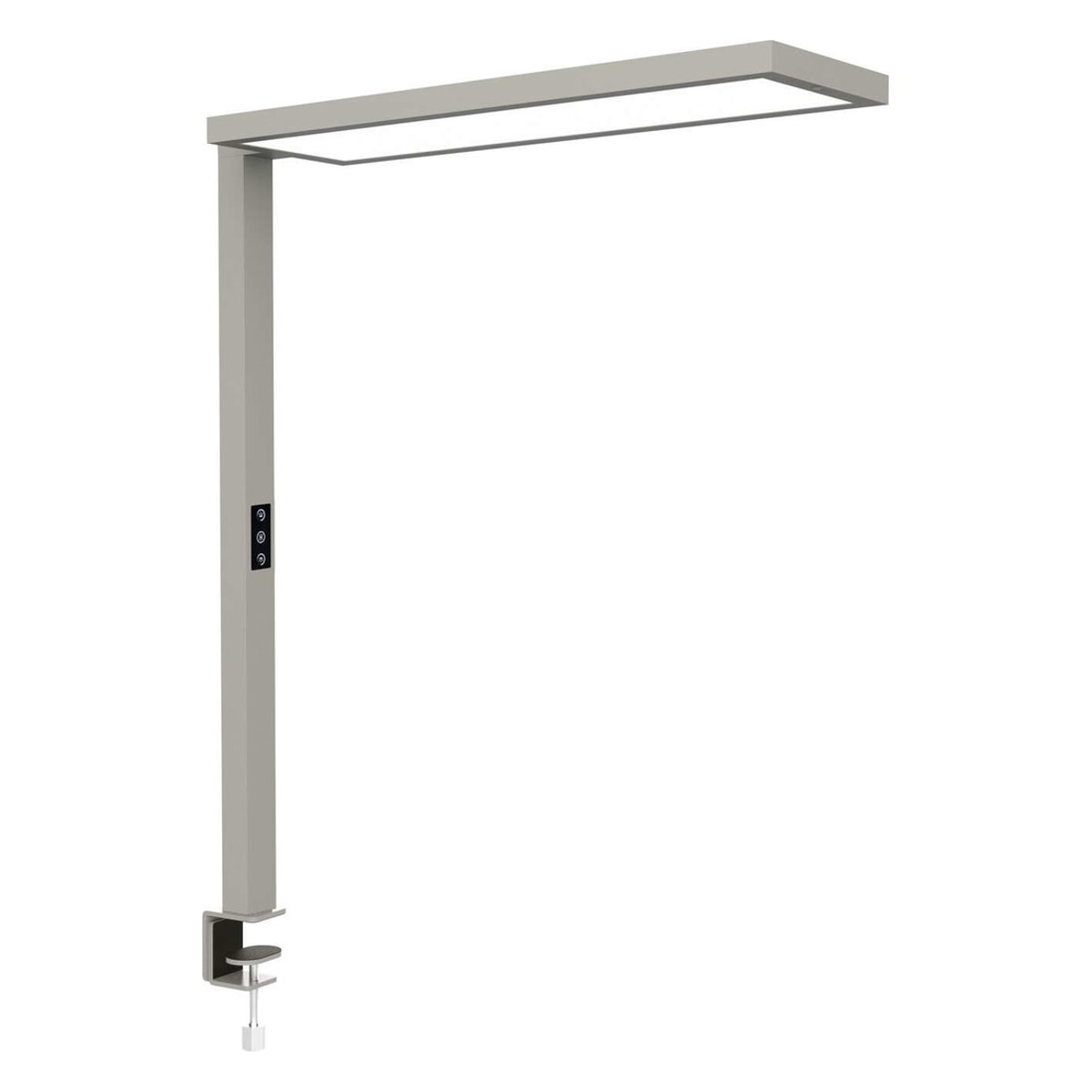 Lampadaire LED à pince MAULsenja argent, vue d'ensemble
