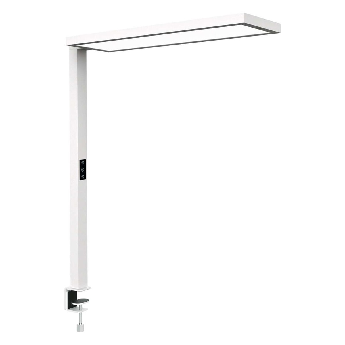 Lampadaire LED à pince MAULsenja blanc, vue d'ensemble