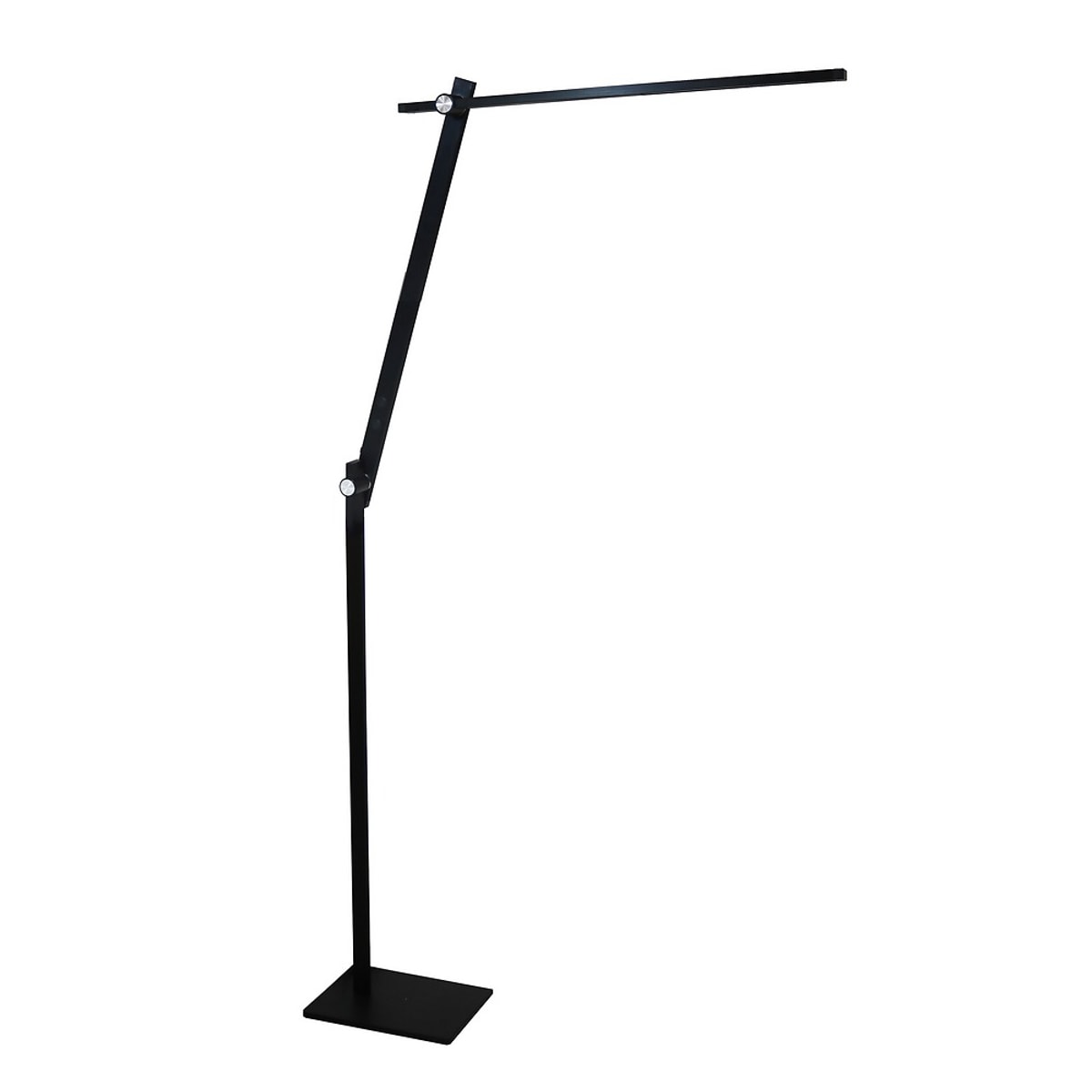 Lampadaire LED à bras pliants UNILUX LUMILIGHT noir, vue d'ensemble