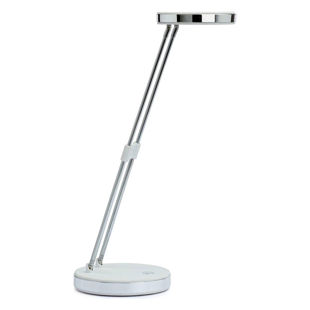 Lampe de bureau LED pliante MAULpuck blanc, vue d'ensemble