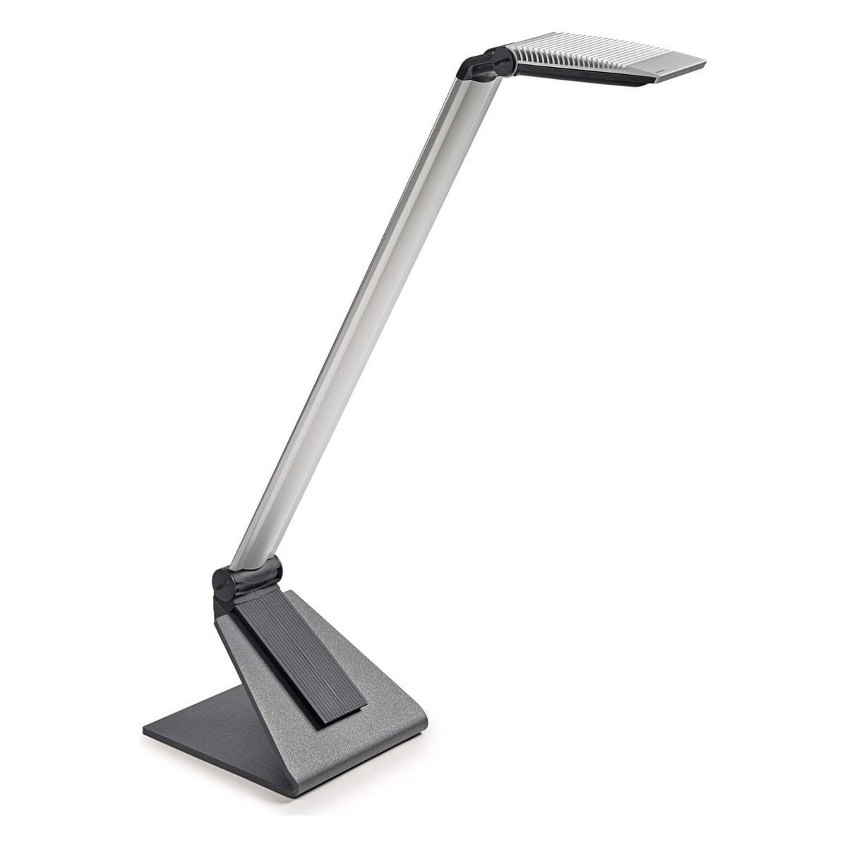 Lampe de bureau LED MAULsolaris argent, vue d'ensemble
