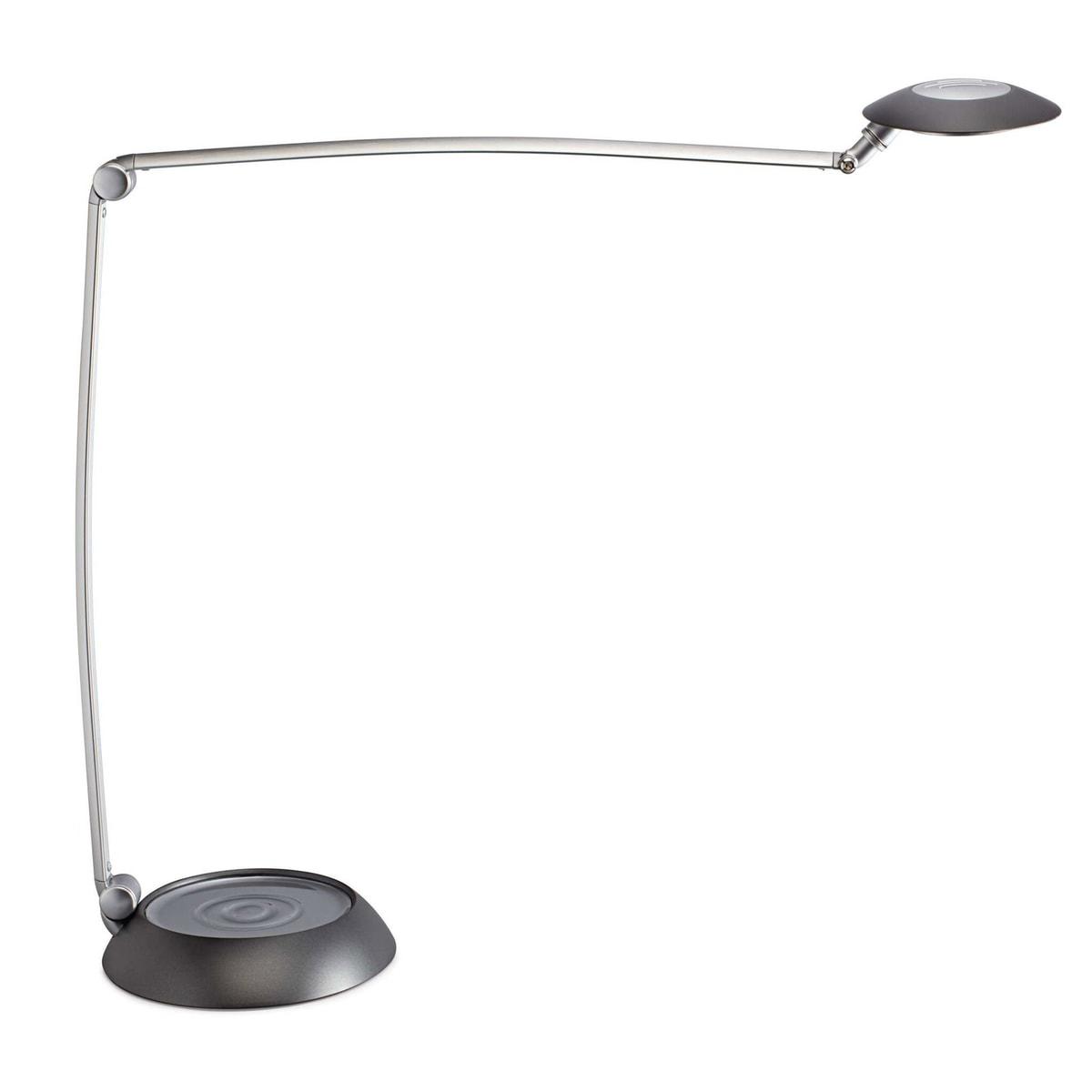 Lampe de bureau LED dimmable MAULspace argent, vue d'ensemble