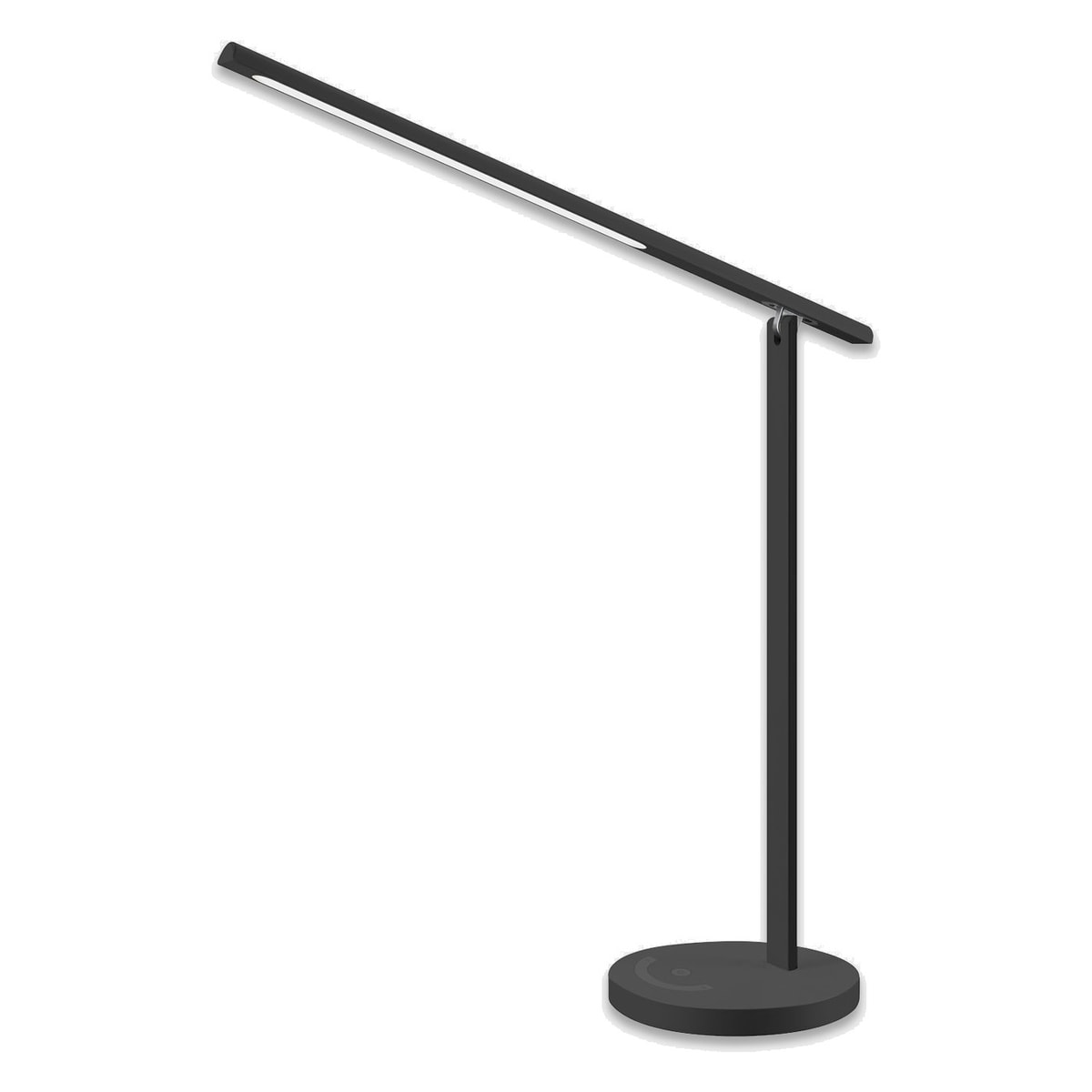 Lampe de bureau Hansa Halo noir, vue d'ensemble