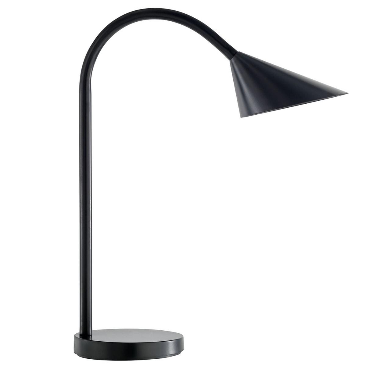 Lampe de bureau LED à bras flexible UNILUX SOL noir, vue d'ensemble