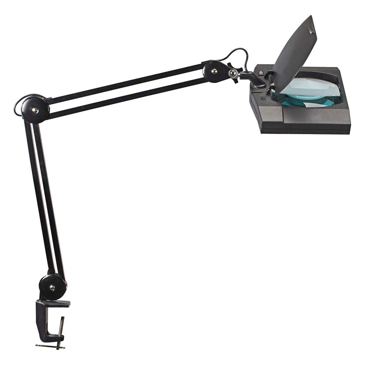 Lampe loupe LED à pince MAULvitrum noir, vue d'ensemble