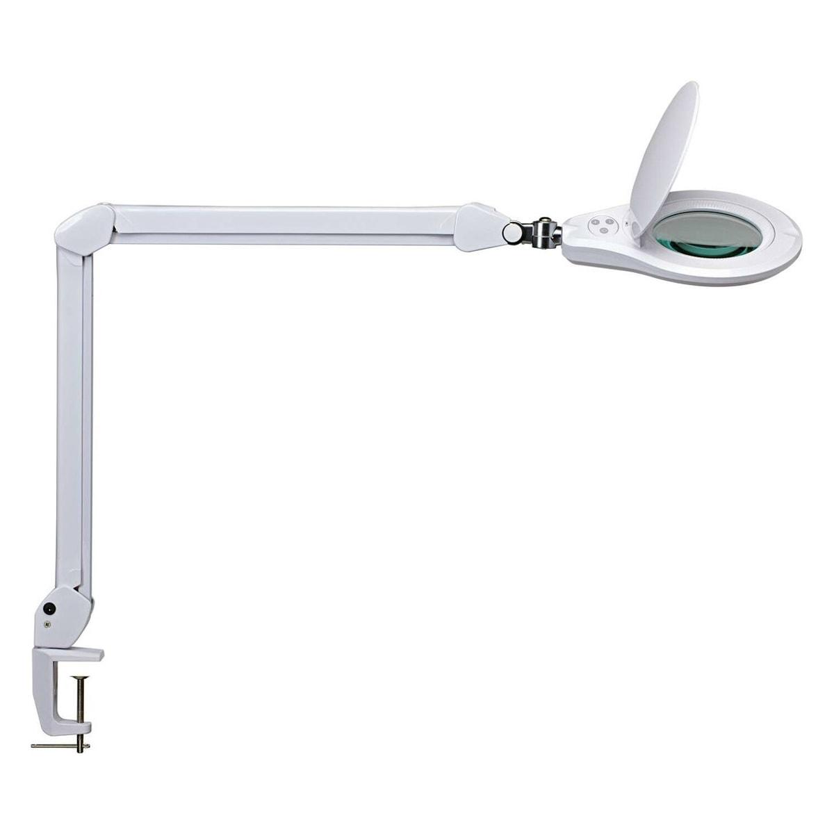 Lampe loupe LED à pince MAULsource blanc, vue d'ensemble