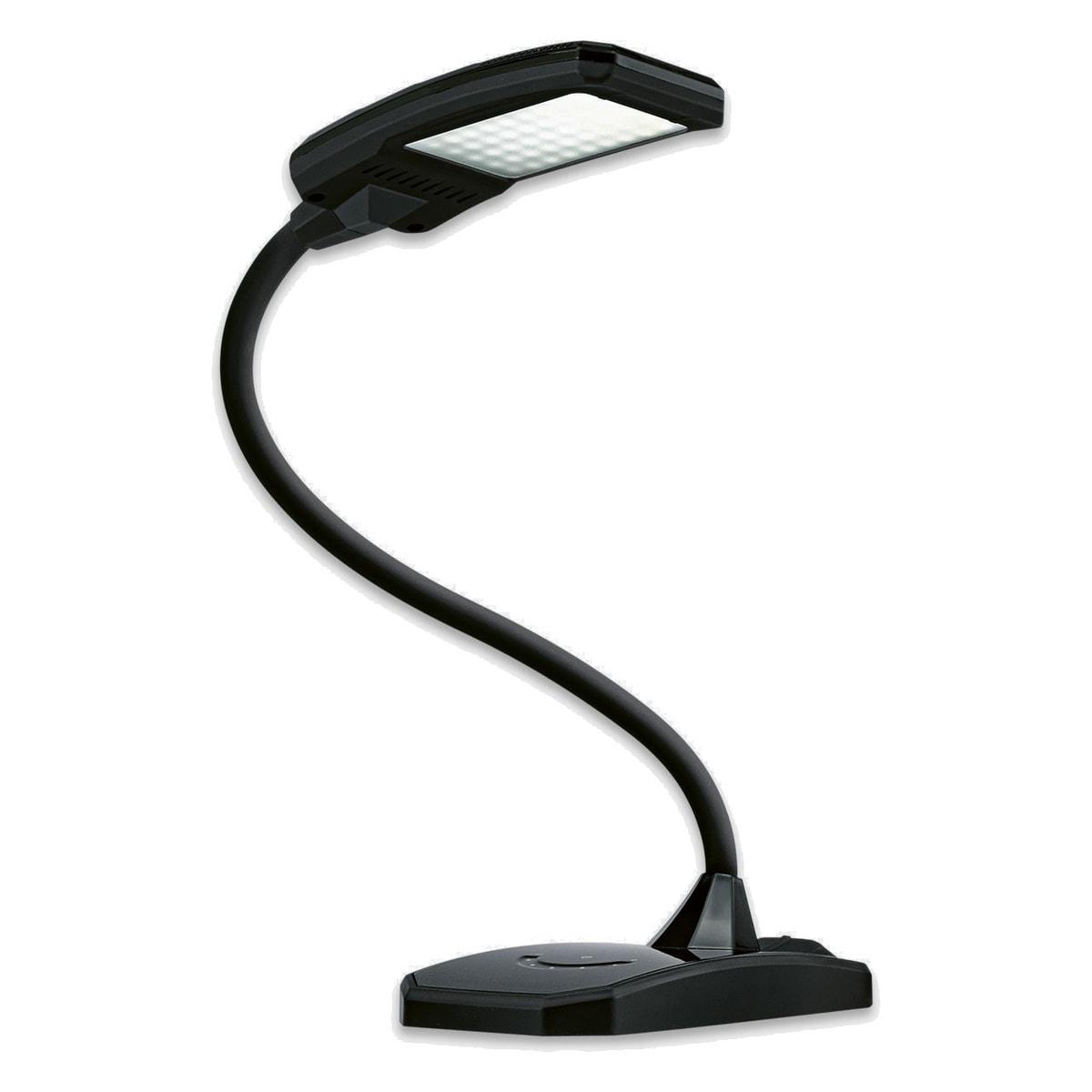 Lampe de bureau Hansa Twist noir, vue d'ensemble