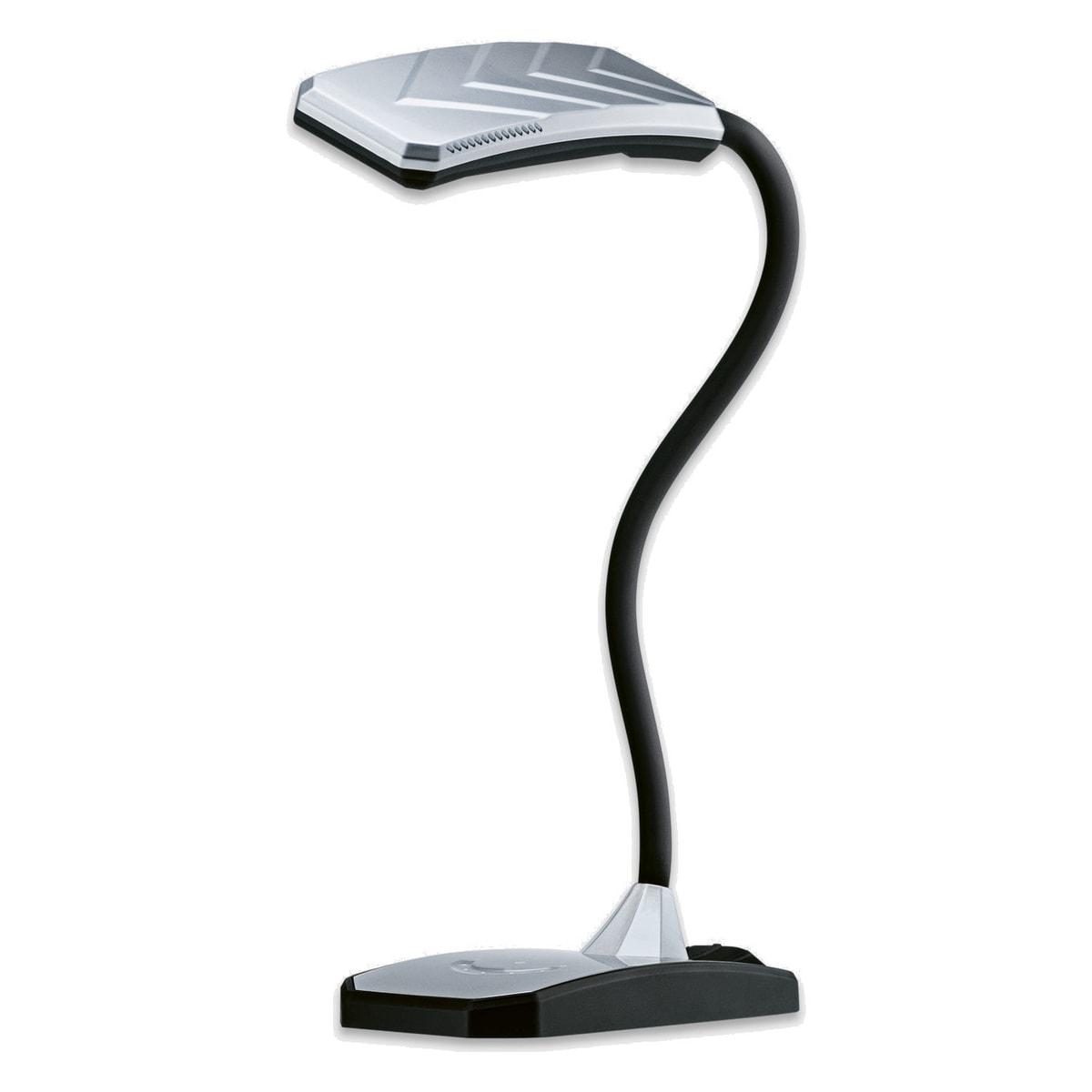 Lampe de bureau Hansa Twist argent, vue d'ensemble