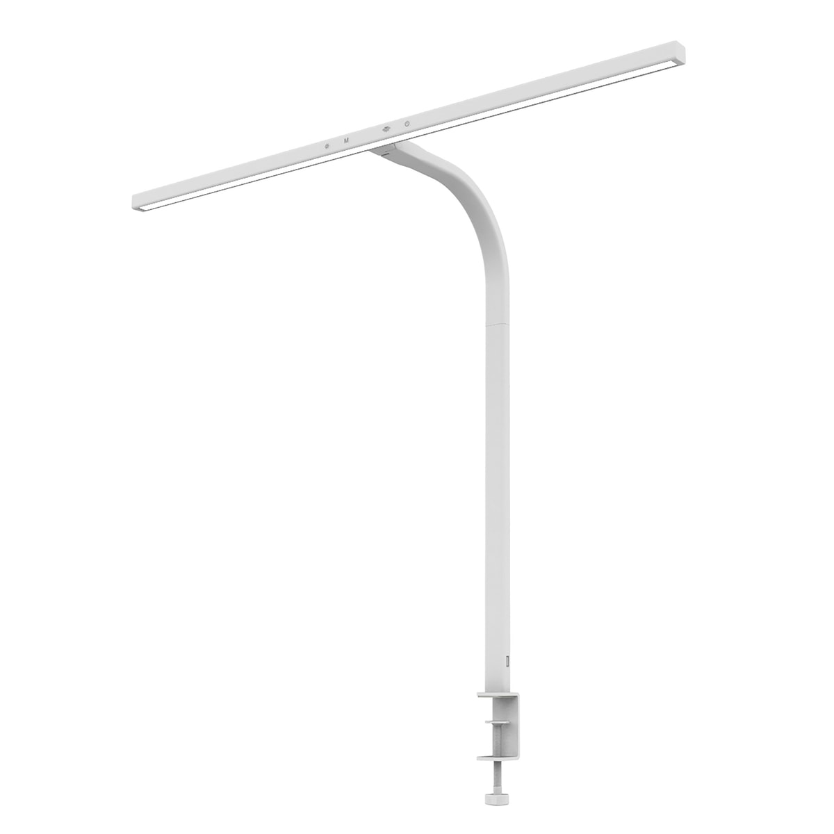 Lampe de bureau LED à pince UNILUX STRATA blanc, vue d'ensemble