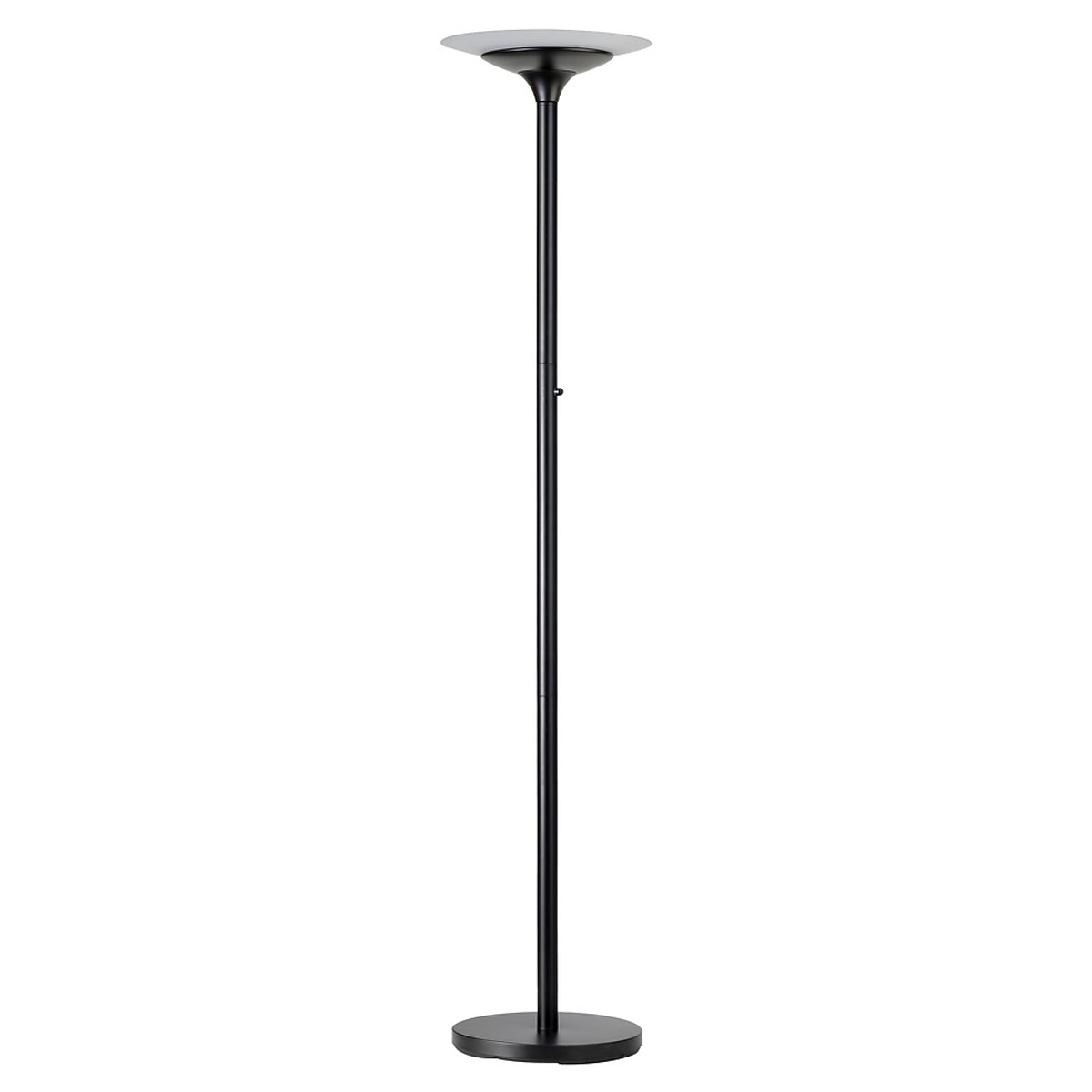 Lampadaire LED à éclairage indirect UNILUX VARIAGLASS noir, vue d'ensemble