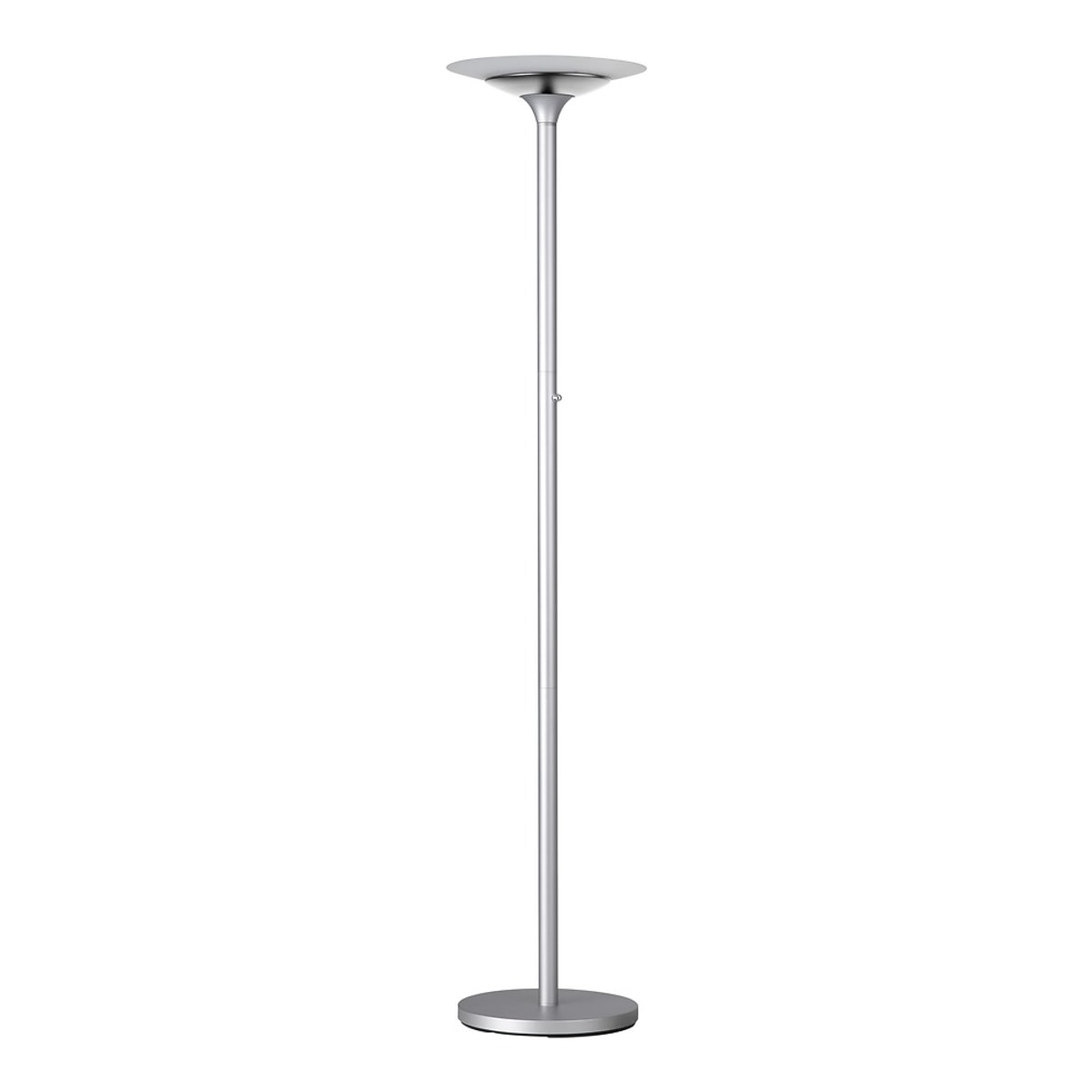 Lampadaire LED à éclairage indirect UNILUX VARIAGLASS gris métal, vue d'ensemble