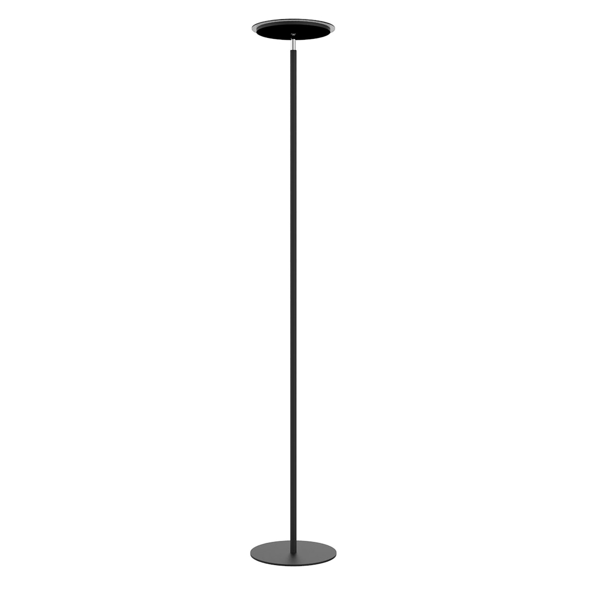 Lampadaire LED à éclairage indirect UNILUX LEDDY noir, vue d'ensemble