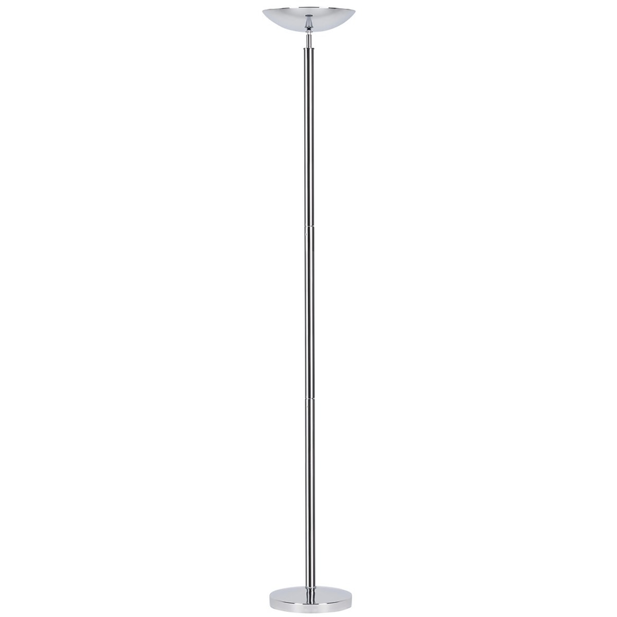 Lampadaire LED à éclairage indirect UNILUX DELY 2.0 chrome, vue d'ensemble