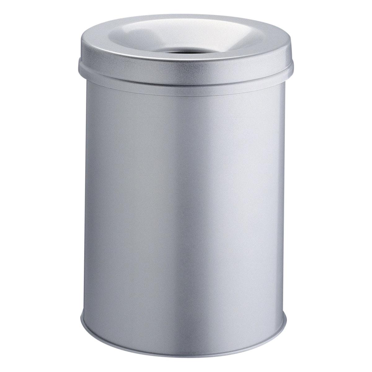Corbeille anti-feu DURABLE SAFE 30 litres grise, vue d'ensemble