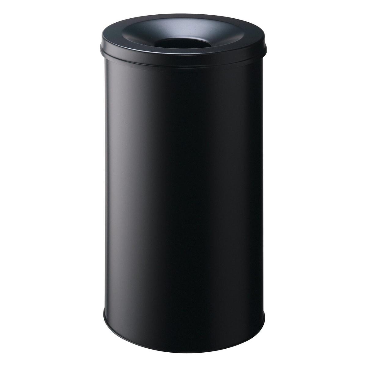 Corbeille anti-feu DURABLE SAFE 60 litres noire, vue d'ensemble