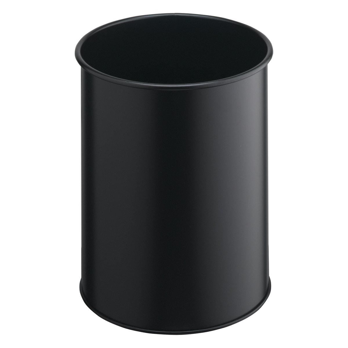 Corbeille à papier DURABLE ronde 15 litres noire, vue d'ensemble