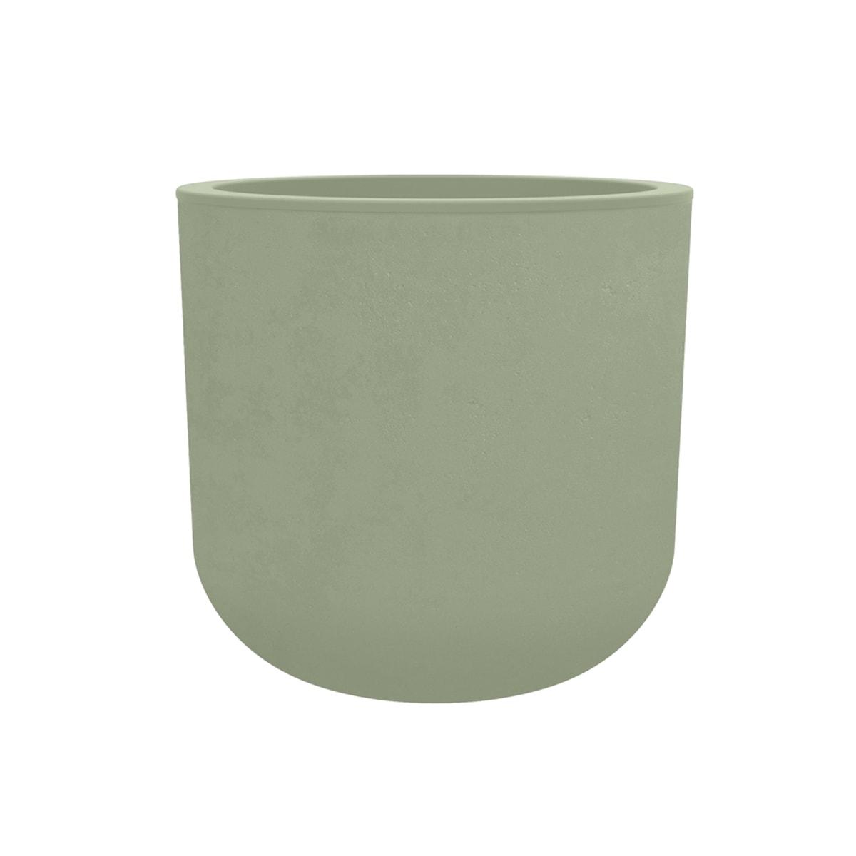 Pot de fleurs rond Poétic BASALT'UP Ø 40 cm vert amande, vue d'ensemble