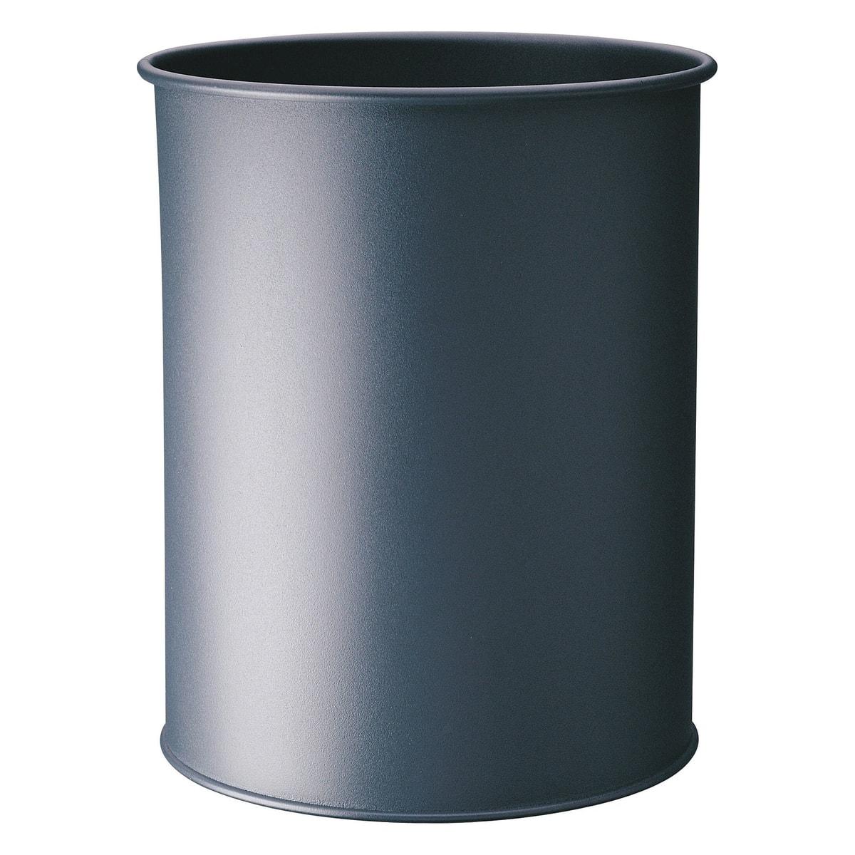Corbeille à papier DURABLE ronde 15 litres anthracite, vue d'ensemble