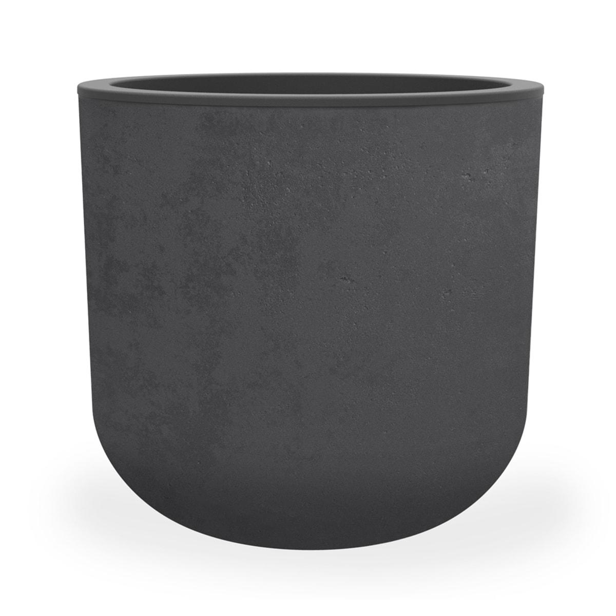 Pot de fleurs rond Poétic BASALT'UP Ø 50 cm anthracite, vue d'ensemble