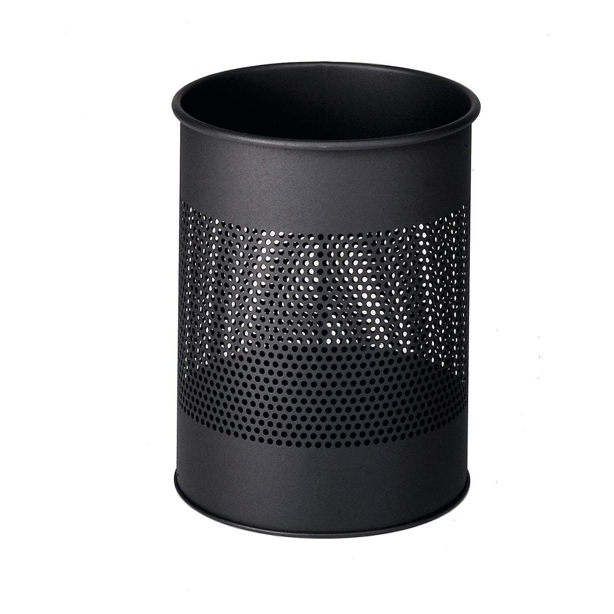 Corbeille à papier DURABLE ajourée 15 litres anthracite, vue d'ensemble