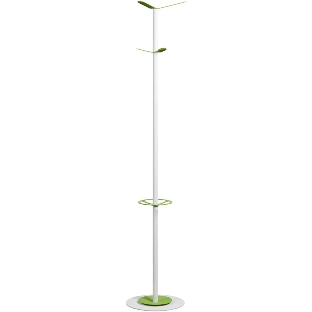 Portemanteau sur pied PAPERFLOW COLOR RANGE blanc et vert, vue d'ensemble