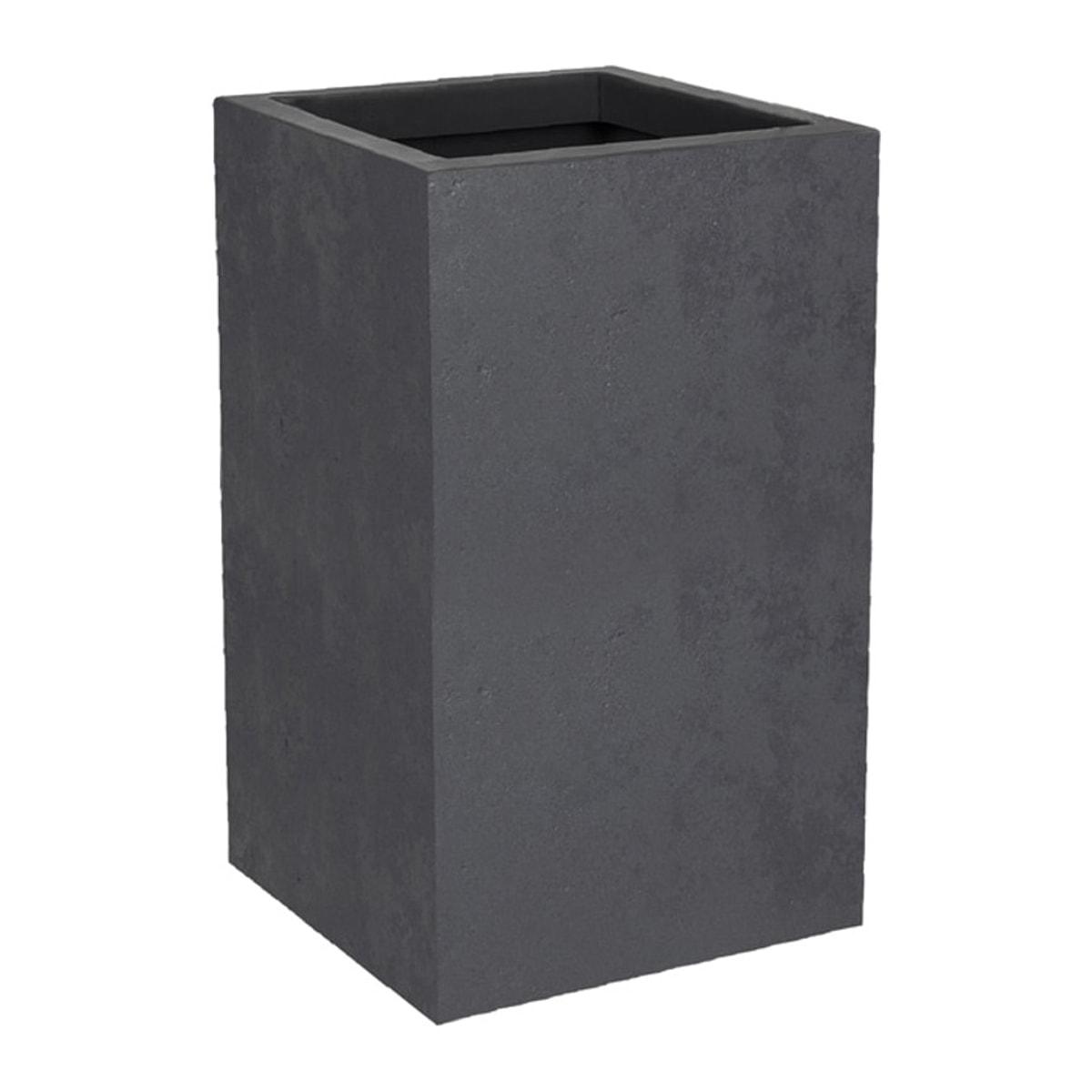 Colonne à plantes Poétic BASALT'UP carré haut 50 cm anthracite, vue d'ensemble