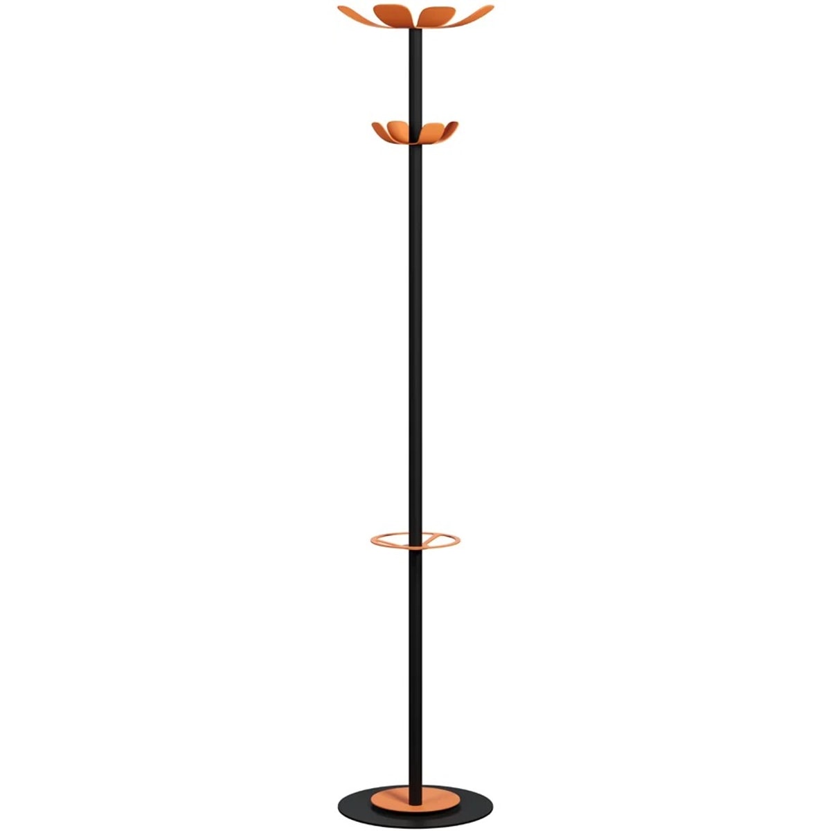 Portemanteau sur pied PAPERFLOW COLOR RANGE noir et orange, vue d'ensemble