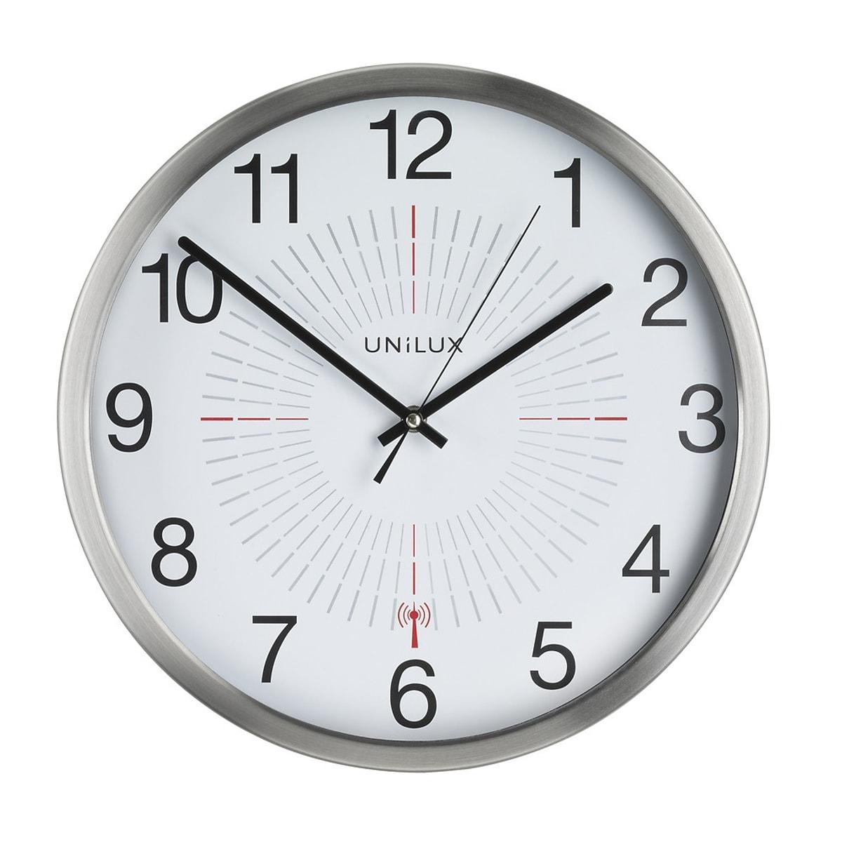 Horloge radio-pilotée extérieure IP41 UNILUX OUTDOOR gris métal, vue d'ensemble