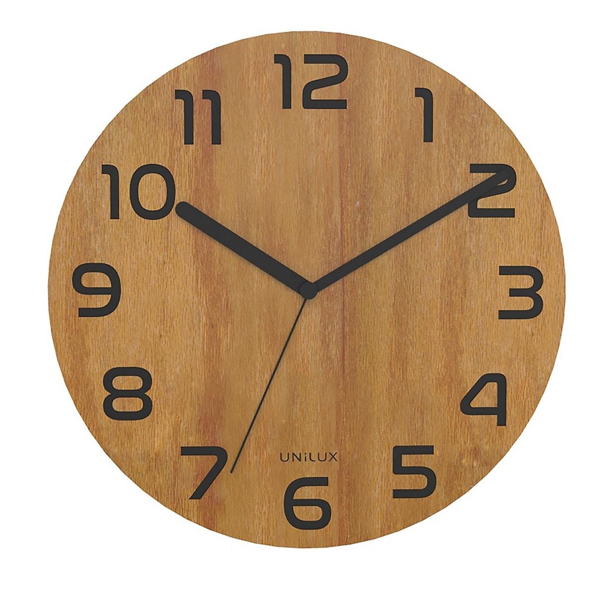 Horloge murale en bambou UNILUX PALMA Bamboo, vue d'ensemble