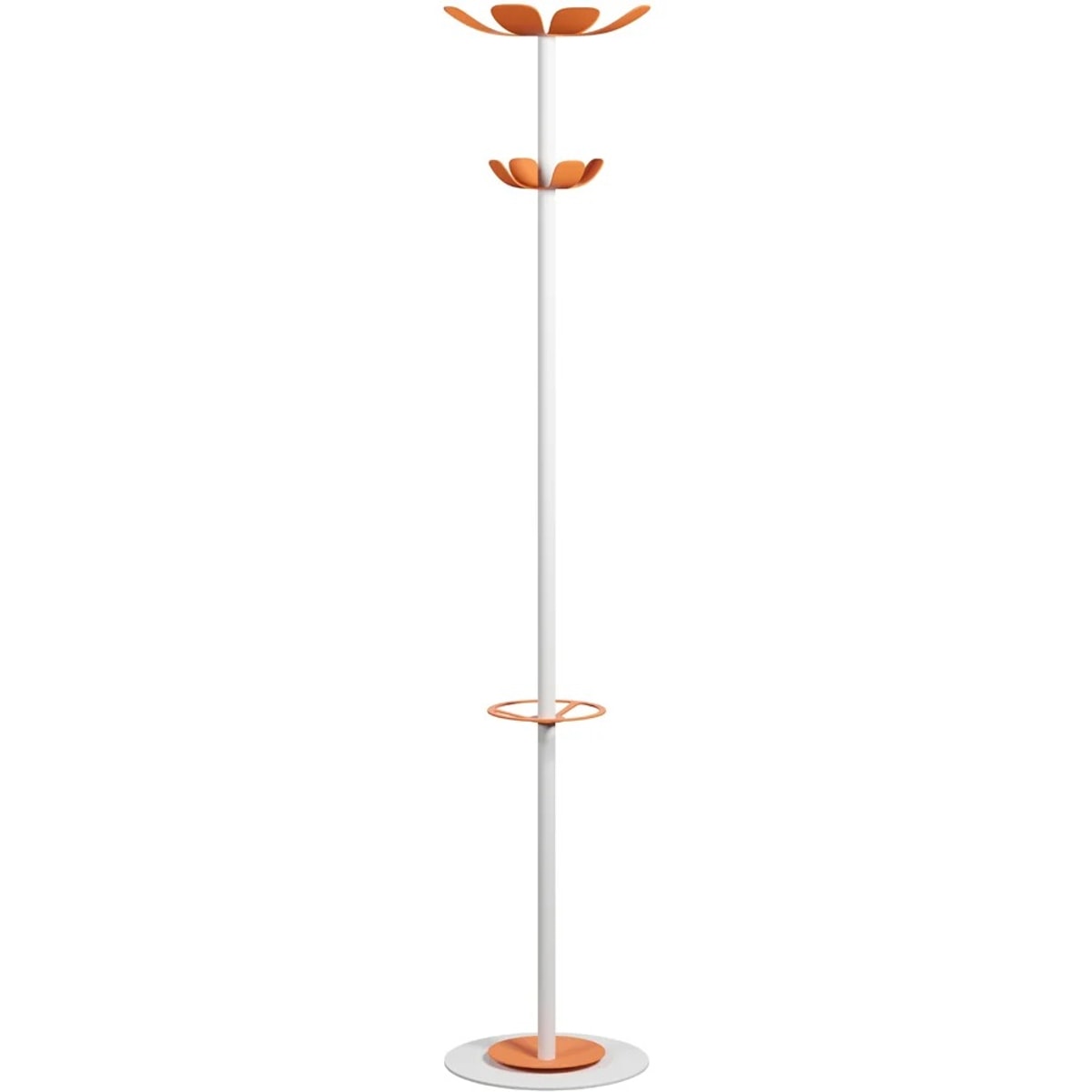 Portemanteau sur pied PAPERFLOW COLOR RANGE blanc et orange, vue d'ensemble