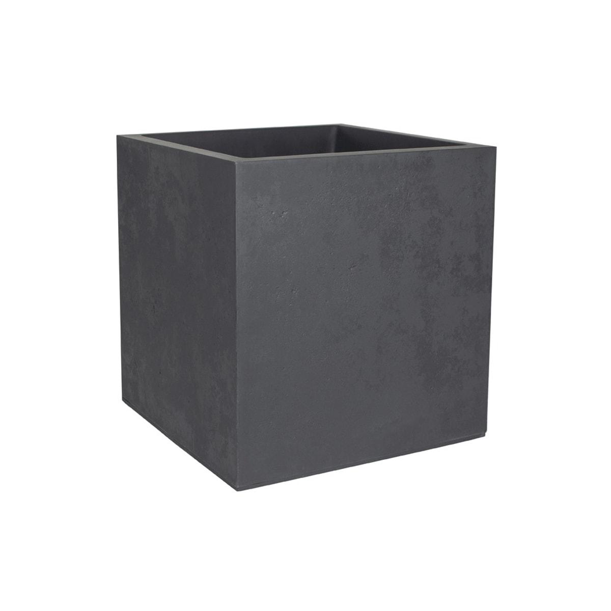 Bac à plantes carré double paroi Poétic BASALT carré 40 cm anthracite, vue d'ensemble
