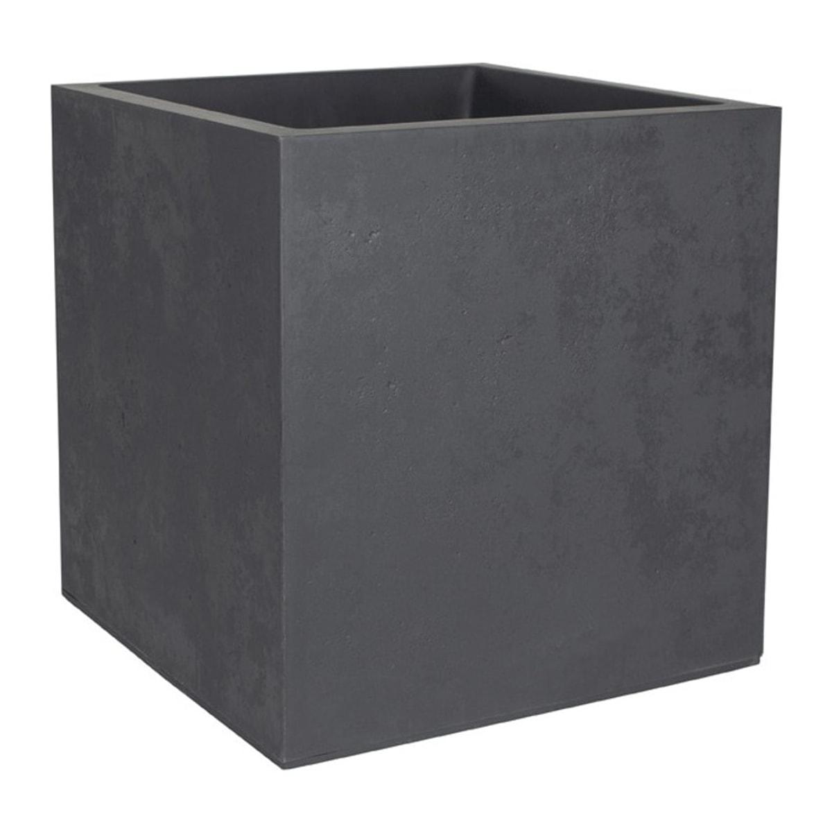 Bac à plantes carré double paroi Poétic BASALT carré 40 cm anthracite, vue d'ensemble