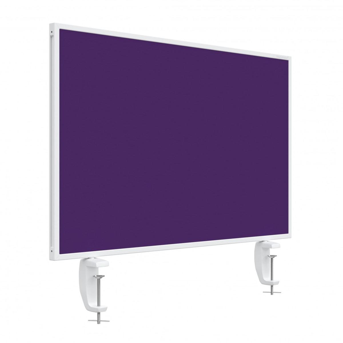 Écran de bureau tableau blanc et feutre magnetoplan VarioPin violet, vue d'ensemble, face feutre