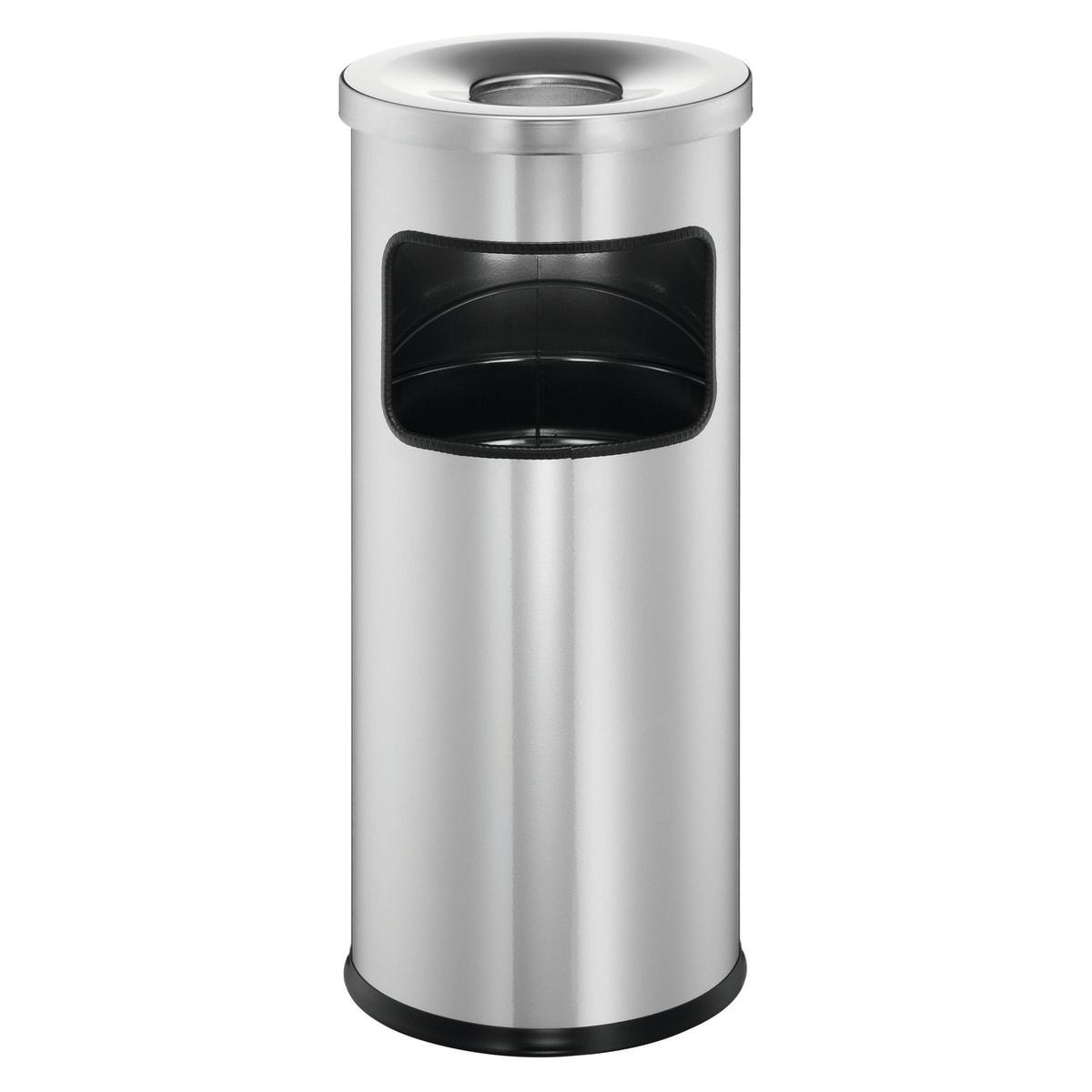 Cendrier-poubelle à couvercle étouffoir DURABLE SAFE argent métallisé, vue d'ensemble
