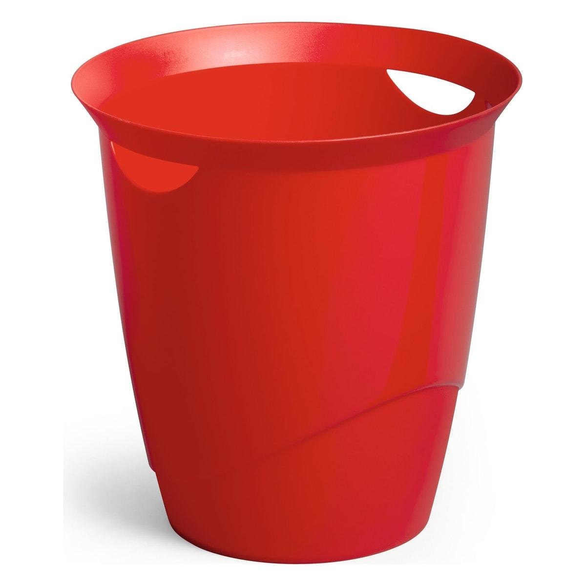 Corbeille à papier DURABLE TREND 16 litres rouge, vue d'ensemble