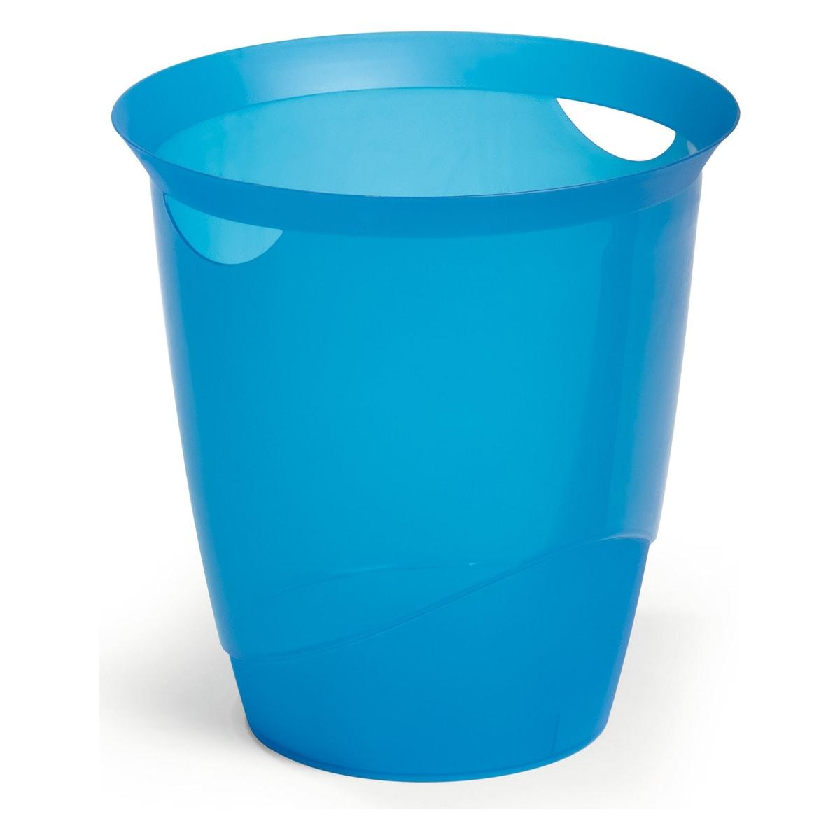 Corbeille à papier DURABLE TREND 16 litres bleu translucide, vue d'ensemble