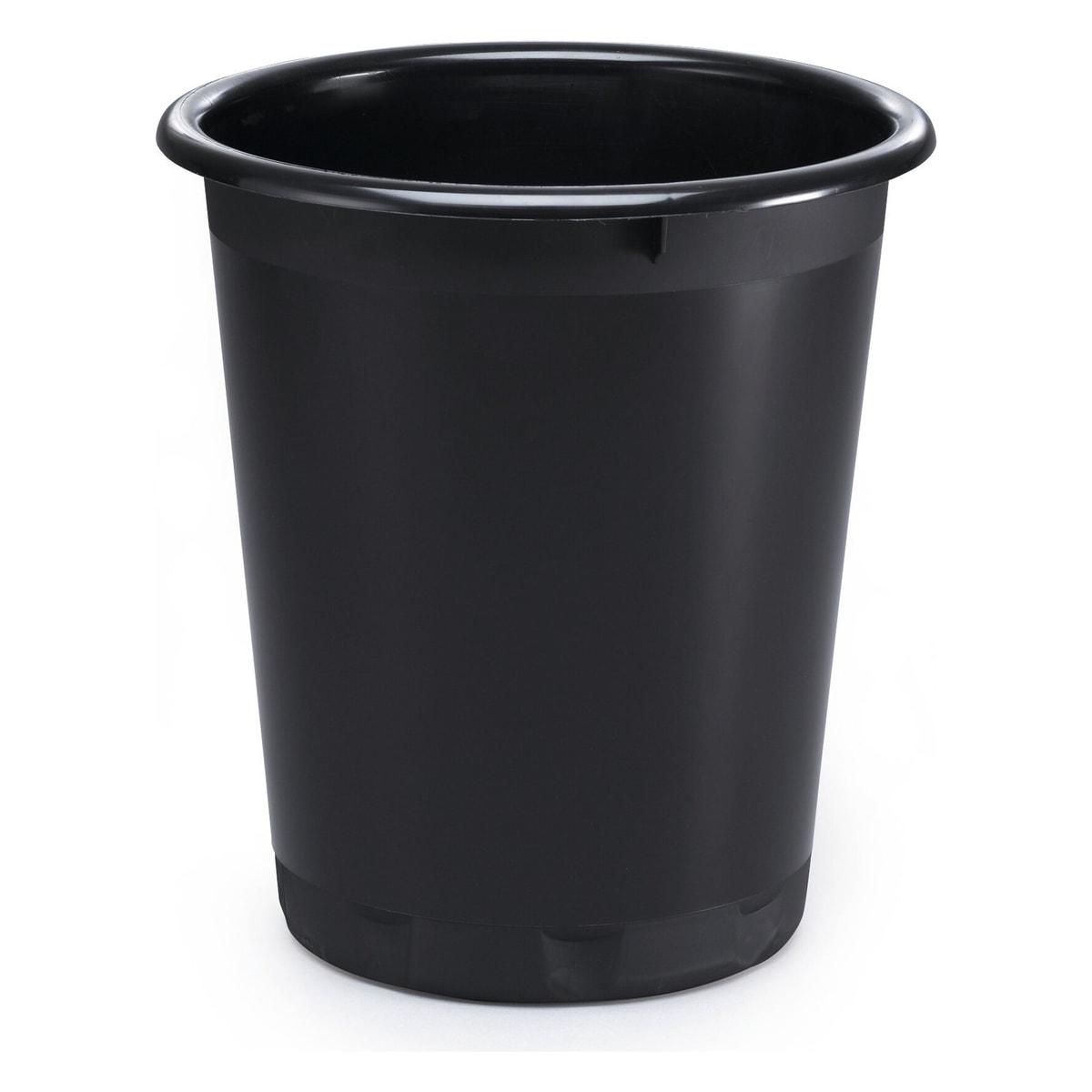 Corbeille à papier DURABLE BASIC 13 litres noire, vue d'ensemble
