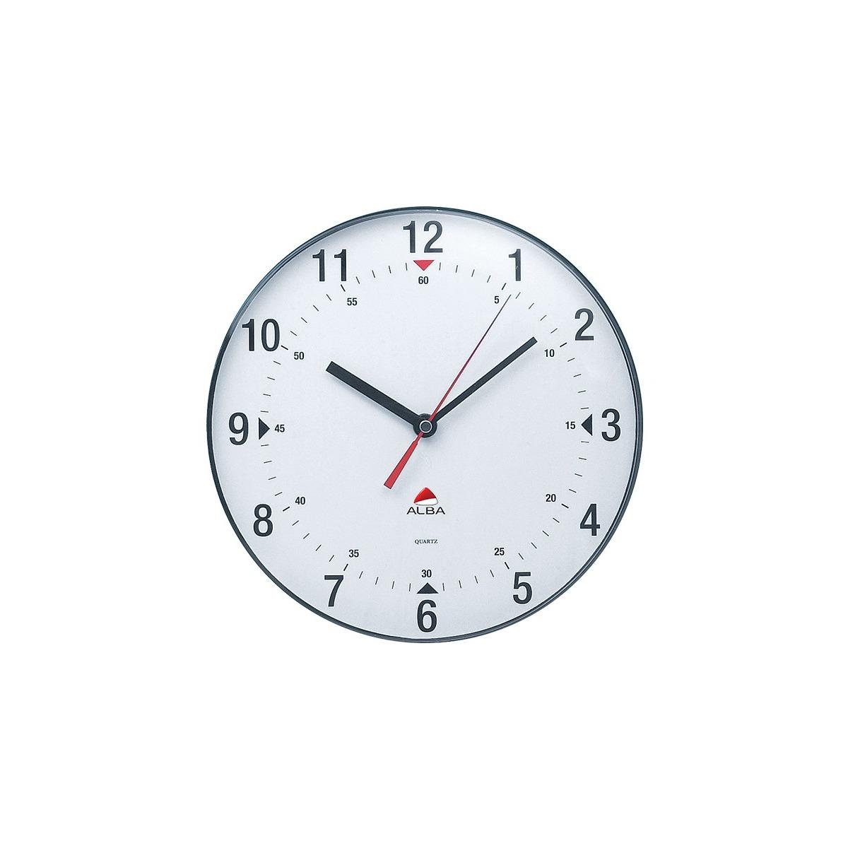 Horloge murale à quartz ALBA HORCLAS noir, vue d'ensemble