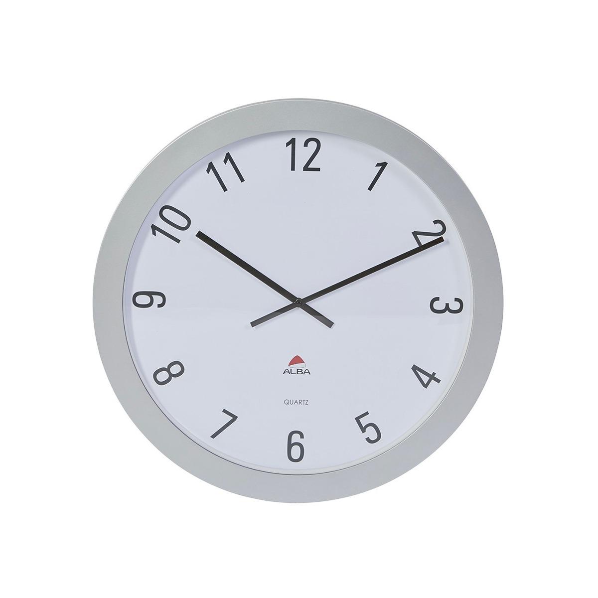 Horloge murale géante à quartz ALBA HORGIANT gris métal, vue d'ensemble