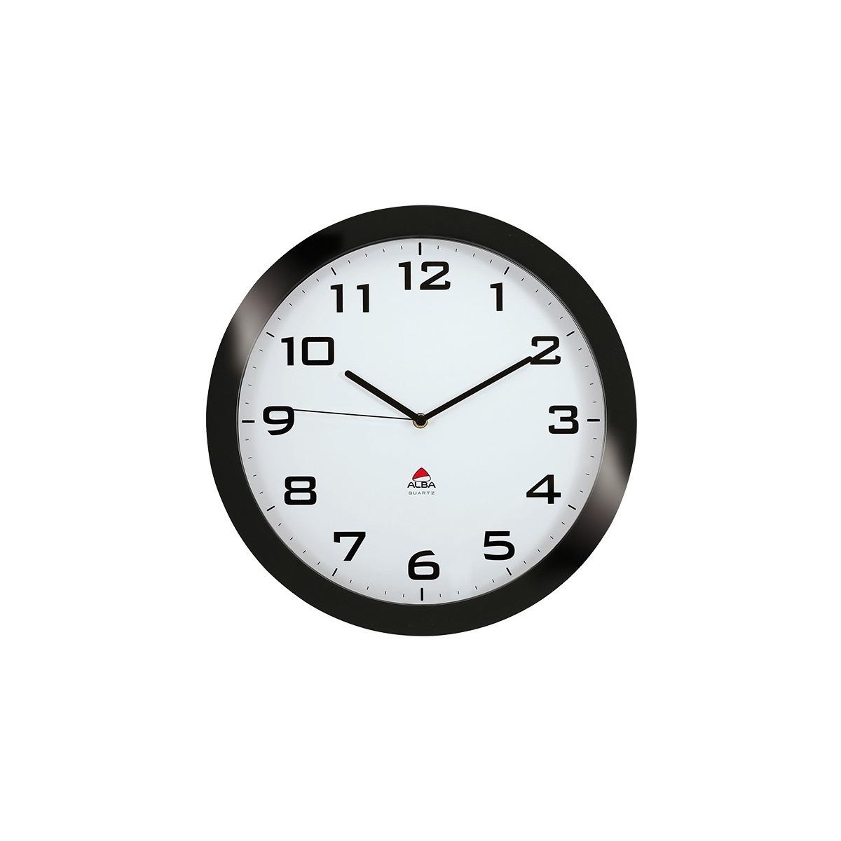 Grande horloge murale silencieuse ALBA HORISSIMO noir, vue d'ensemble