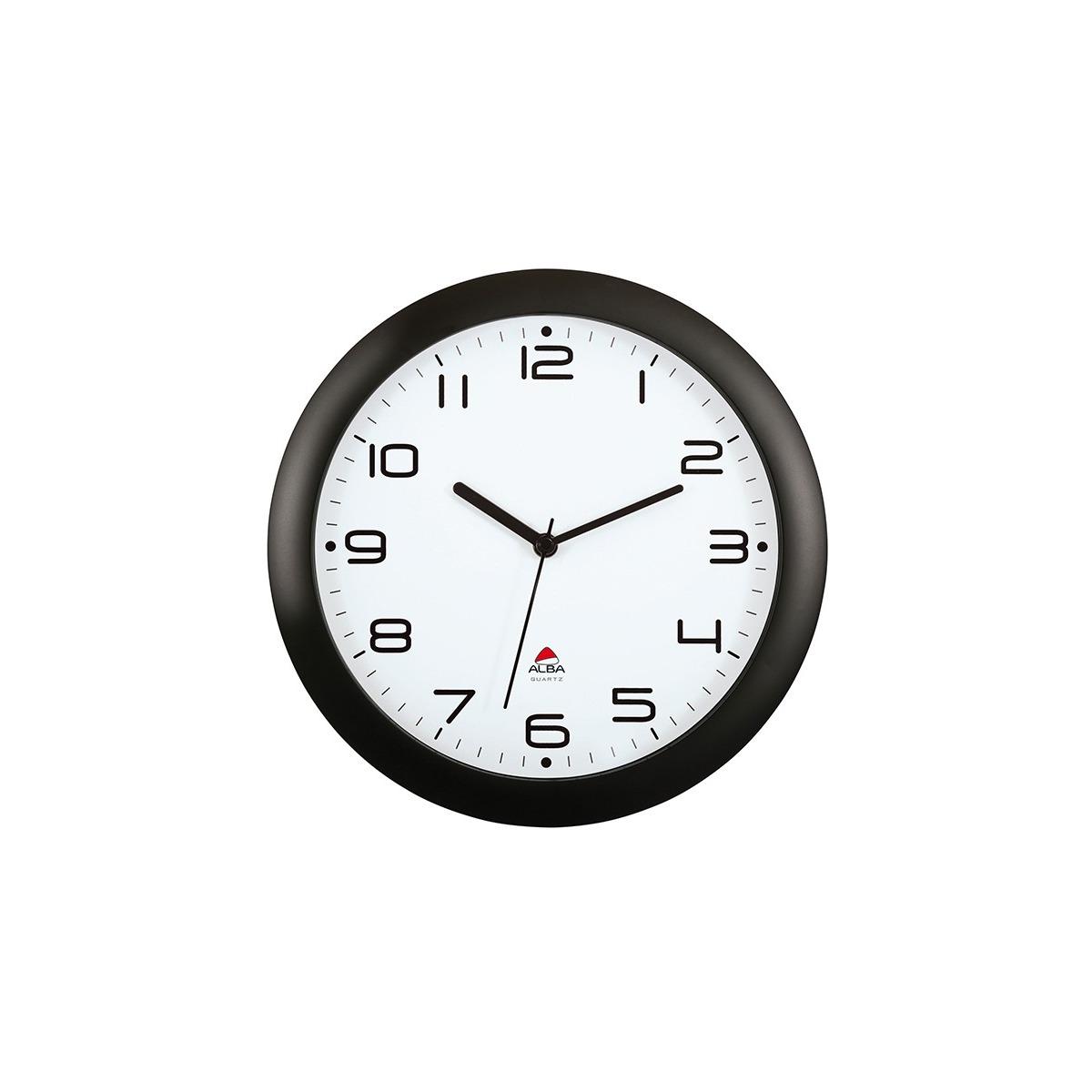 Horloge murale silencieuse ALBA HORNEW noir, vue d'ensemble