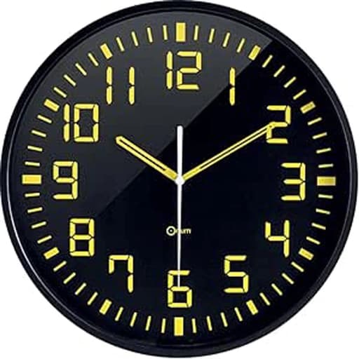 Horloge murale silencieuse, Ø 30 cm Orium Contrast